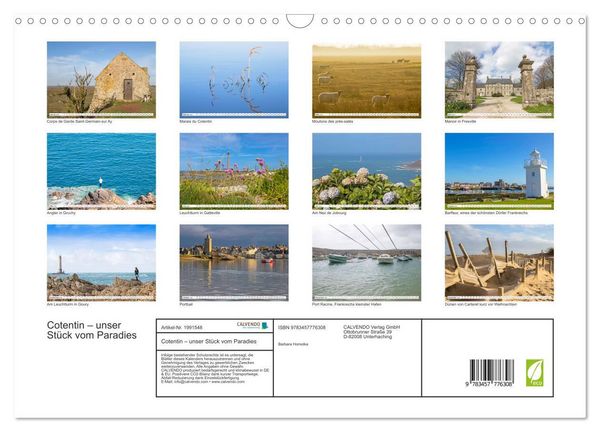 Produktbild: Cotentin &ndash; unser St&uuml;ck vom Paradies (Wandkalender 2026 DIN A3 quer), CALVENDO Monatskalender