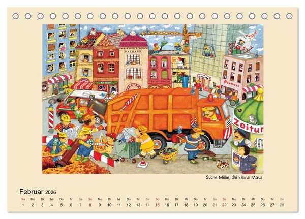 Produktbild: Wimmelbilder (Tischkalender 2026 DIN A5 quer), CALVENDO Monatskalender