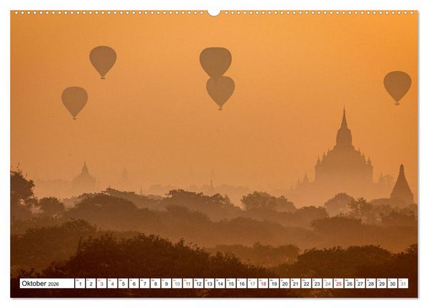 Produktbild: WUNDERVOLLES BAGAN (hochwertiger Premium Wandkalender 2026 DIN A2 quer), Kunstdruck in Hochglanz