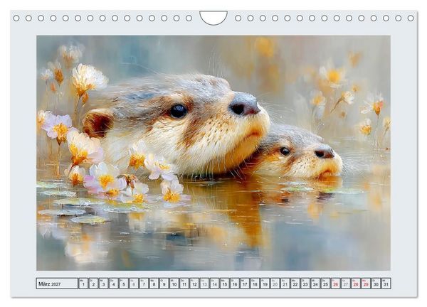 Produktbild: Otter. Verspielte Abenteurer am Wasser (Wandkalender 2027 DIN A4 quer), CALVENDO Monatskalender