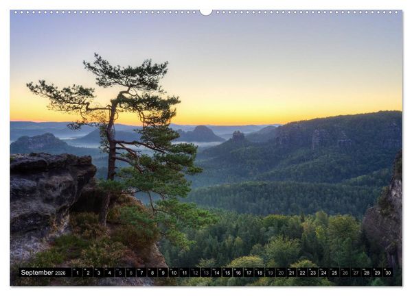 Produktbild: Wundersch&ouml;nes Elbsandsteingebirge (Wandkalender 2026 DIN A2 quer), CALVENDO Monatskalender
