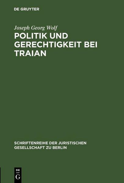 Produktbild: Politik und Gerechtigkeit bei Traian