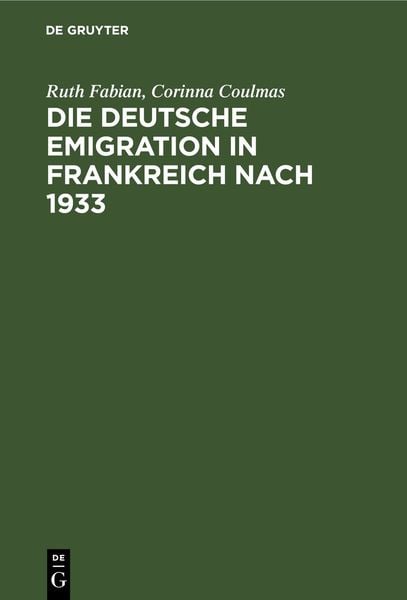 Produktbild: Die deutsche Emigration in Frankreich nach 1933