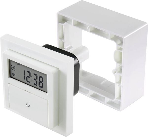Produktbild: Sygonix SY-4504968 Unterputz-Timer digital Wochenprogramm 1800W Countdown-Funktion, inkl. Aufputzrahmen, START/STOPP-Funktion