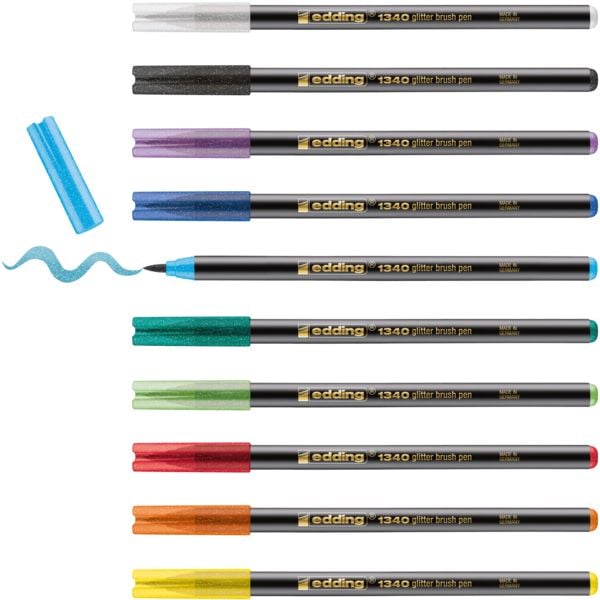 Produktbild: edding 1340 glitzer Pinselstift 10er Set
