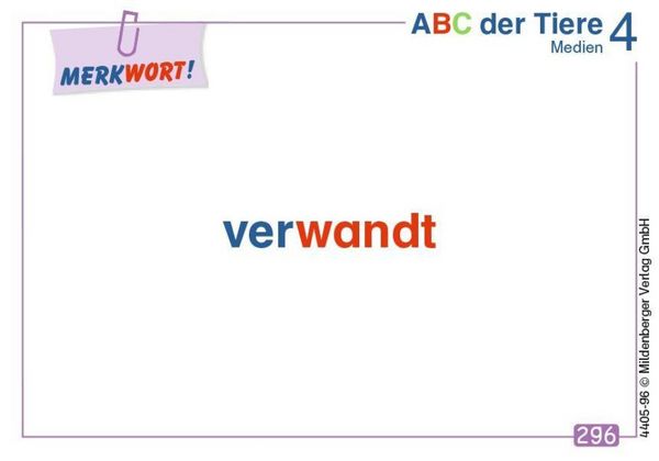 Produktbild: ABC der Tiere 4 &ndash; Wortkarten (Nachbezug)