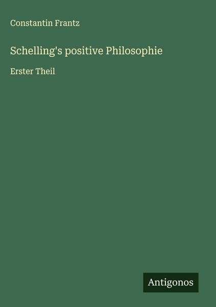 Produktbild: Schelling's positive Philosophie