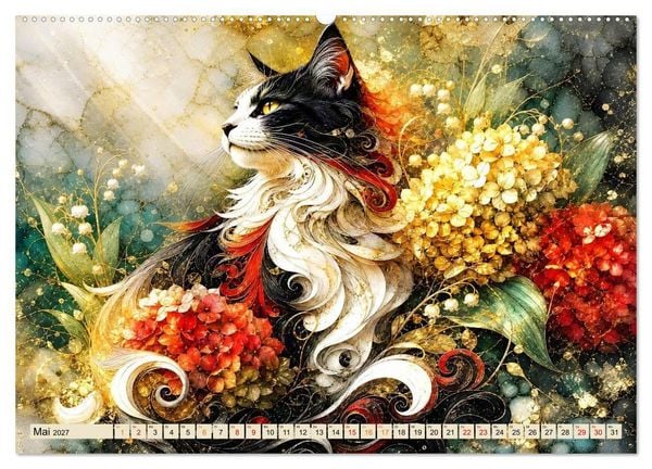Produktbild: Floras Samtpfoten (Wandkalender 2027 DIN A2 quer), CALVENDO Monatskalender