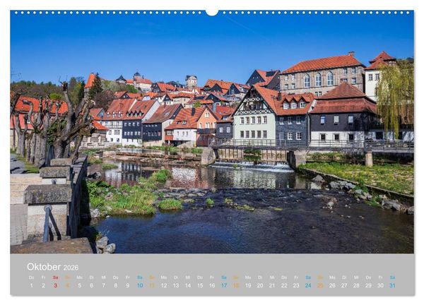 Produktbild: Kronach - drei Fl&uuml;sse und eine Festung (Wandkalender 2026 DIN A2 quer), CALVENDO Monatskalender