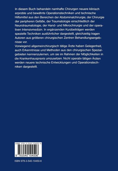 Produktbild: Operationstechnik und technische Hilfsmittel in der Chirurgie