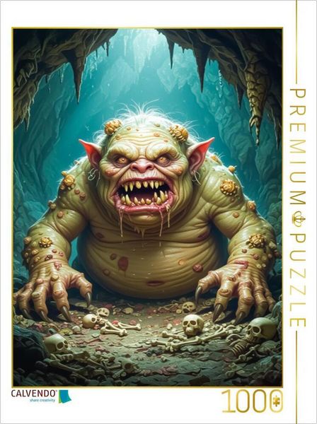 CALVENDO Puzzle Der Mummelfresser, inspiriert von Erzählungen über Kinderfresser | 1000 Teile Lege-Größe 64x48cm Foto-Puzzle für glückliche Stunden