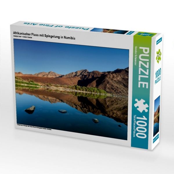 Produktbild: CALVENDO Puzzle Afrikanischer Fluss mit Spiegelung in Namibia | 1000 Teile Lege-Gr&ouml;&szlig;e 64x48cm Foto-Puzzle f&uuml;r gl&uuml;ckliche Stunden