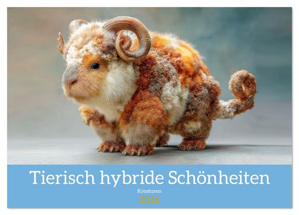Tierisch hybride Schönheiten - Kreaturen (Wandkalender 2026 DIN A2 quer), CALVENDO Monatskalender