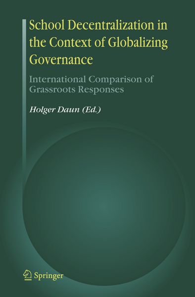 Produktbild: School Decentralization in the Context of Globalizing Governance