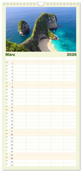 Produktbild: Familienplaner 2026 - S&uuml;dostasiens Natursch&auml;tze mit 5 Spalten (Wandkalender, 21 x 45 cm) CALVENDO