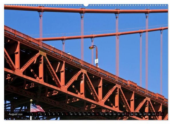 Produktbild: GOLDEN GATE BRIDGE Fascinating San Francisco (High Quality Premium Wall Calendar 2026 DIN A2 landscape),CALVENDO 12 Month Wall Calendar