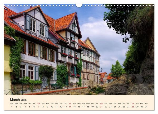 Produktbild: Quedlinburg - World Heritage Site in the Harz Mountains (Wall Calendar 2026 DIN A3 landscape), CALVENDO 12 Month Wall Calendar