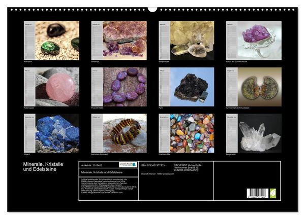 Produktbild: Minerale. Kristalle und Edelsteine (Wandkalender 2026 DIN A2 quer), CALVENDO Monatskalender