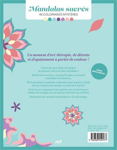 Produktbild: Mandalas sacr&eacute;s : 45 coloriages myst&egrave;res