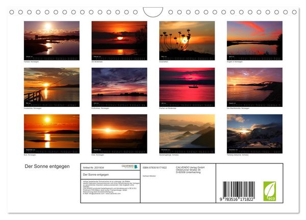 Produktbild: Der Sonne entgegen (Wandkalender 2026 DIN A4 quer), CALVENDO Monatskalender