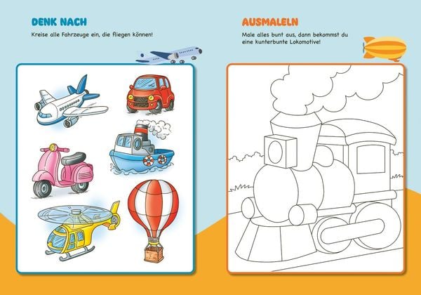 Produktbild: Malen und R&auml;tseln f&uuml;r Kindergartenkinder. Fahrzeuge