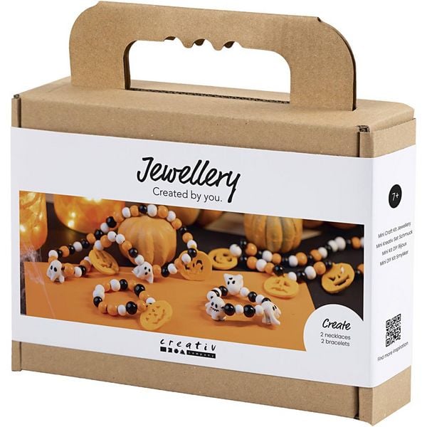 Produktbild: Creativ Company Mini Kreativ Set Schmuck, Halskette und Armband, Halloween Farben