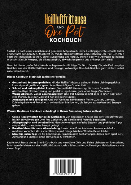 Produktbild: Hei&szlig;luftfritteuse und One Pot Kochbuch