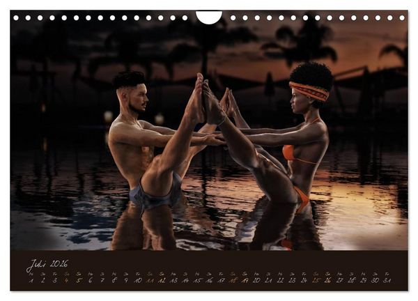 Produktbild: YogaPaare (Wandkalender 2026 DIN A4 quer), CALVENDO Monatskalender