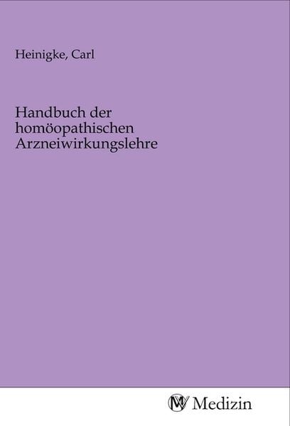 Produktbild: Handbuch der hom&ouml;opathischen Arzneiwirkungslehre
