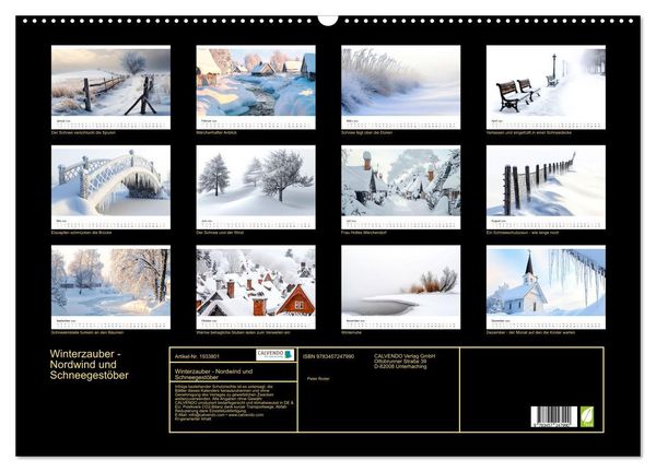 Produktbild: Winterzauber - Nordwind und Schneegest&ouml;ber (Wandkalender 2026 DIN A2 quer), CALVENDO Monatskalender