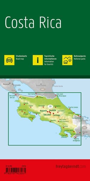 Produktbild: freytag & berndt Stra&szlig;enkarte Costa Rica 1:400.000