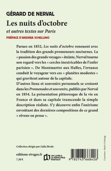 Produktbild: Les nuits d'octobre et autres &eacute;crits sur Paris