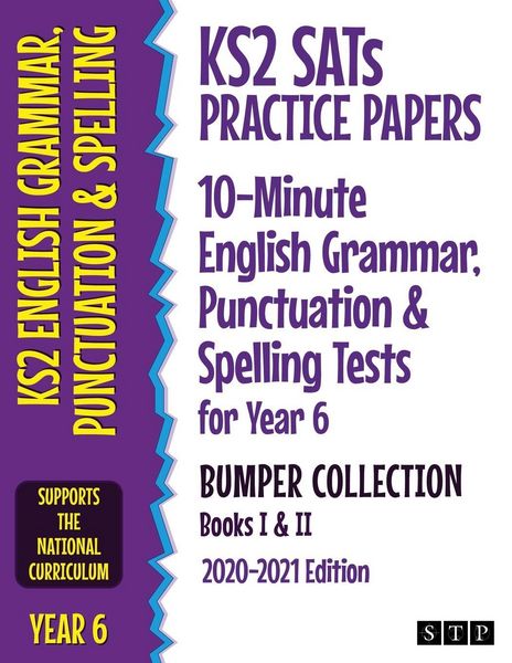 Produktbild: KS2 SATs Practice Papers 10-Minute English Grammar, Punctuation and Spelling Tests for Year 6 Bumper Collection