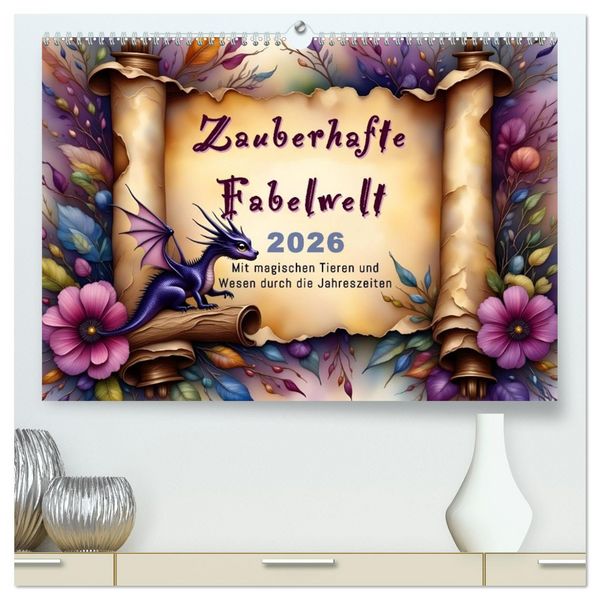 Produktbild: Zauberhafte Fabelwelt (hochwertiger Premium Wandkalender 2026 DIN A2 quer), Kunstdruck in Hochglanz