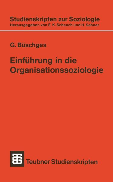 Produktbild: Einf&uuml;hrung in die Organisationssoziologie