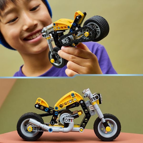 Produktbild: LEGO Technic 42225 Gelbes Motorrad, Spielzeug f&uuml;r Kinder ab 7 Jahren