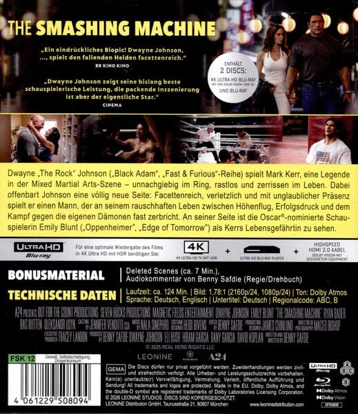 Produktbild: The Smashing Machine (4K Ultra HD) (+ Blu-ray)