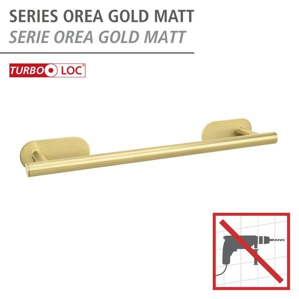 Produktbild: Turbo-Loc&reg; Badetuchstange Mod. Orea Gold, 40 cm, Befestigen ohne bohren