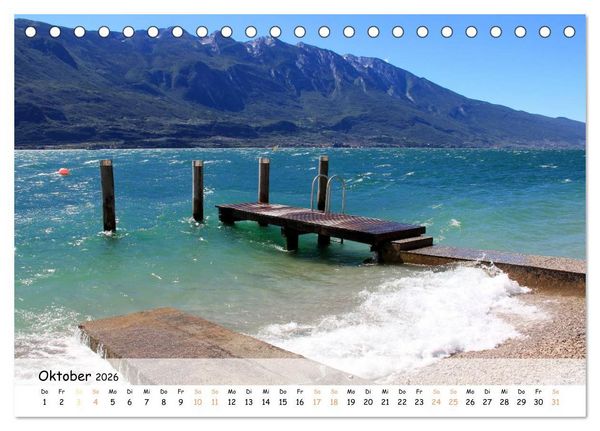 Produktbild: N&ouml;rdlicher Gardasee - Die Regionen um Limone und Malcesine (Tischkalender 2026 DIN A5 quer), CALVENDO Monatskalender