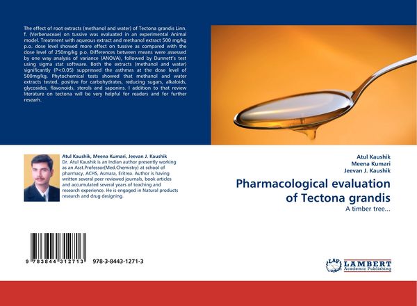 Produktbild: Pharmacological evaluation of Tectona grandis