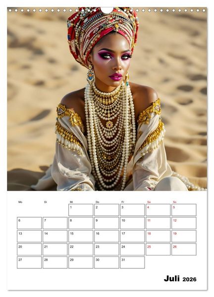 Produktbild: W&uuml;stenk&ouml;niginnen (Wandkalender 2026 DIN A3 hoch), CALVENDO Monatskalender