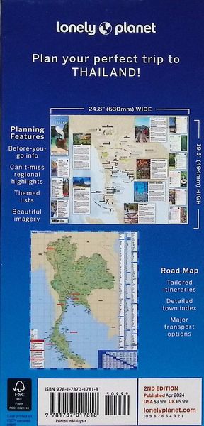 Produktbild: Lonely Planet Thailand Planning Map