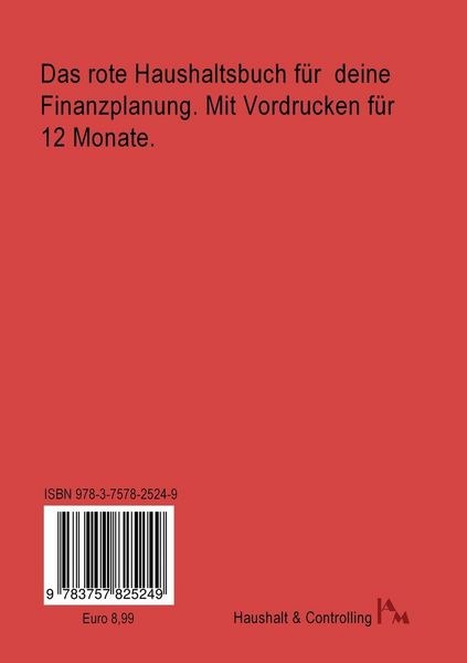 Produktbild: Mein rotes Haushaltsbuch