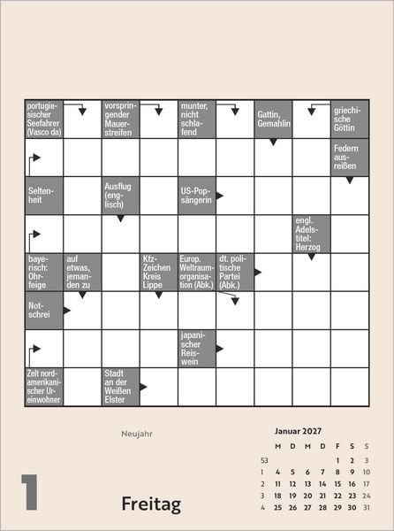 Produktbild: Kreuzwortr&auml;tsel 2027