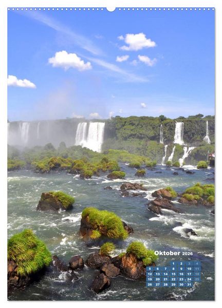 Produktbild: Wasserf&auml;lle S&uuml;damerikas - Iguazu Wasserf&auml;lle (Wandkalender 2026 DIN A2 hoch), CALVENDO Monatskalender