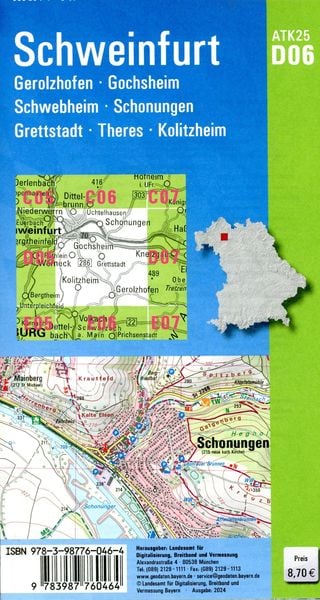 Produktbild: ATK25-D06 Schweinfurt (Amtliche Topographische Karte 1:25000)