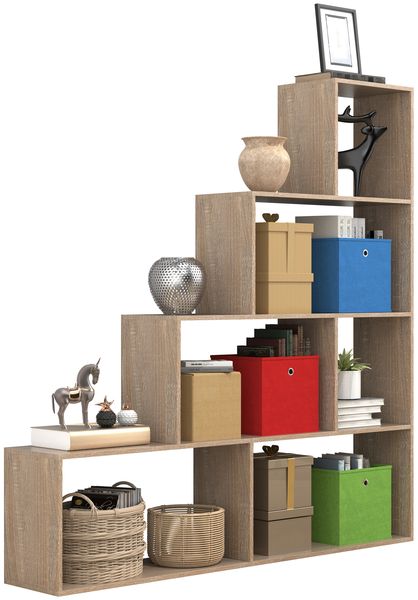 Holz Regal Raumteiler Standregal Bücher Dubila L