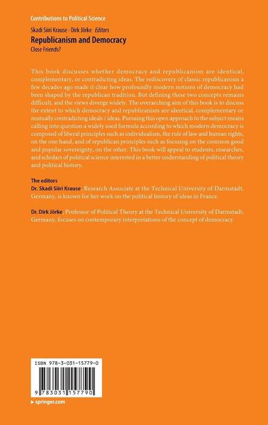 Produktbild: Republicanism and Democracy