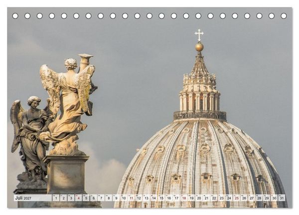 Produktbild: San Pietro - Petersplatz und Petersdom (Tischkalender 2027 DIN A5 quer), CALVENDO Monatskalender