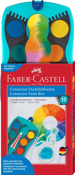Produktbild: Faber-Castell Farbkasten Connector 12 Farben t&uuml;rkis